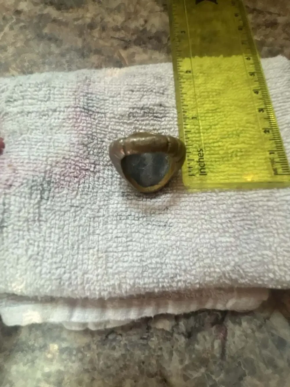 Vintage Brass Initial J Signet Ring Monogram